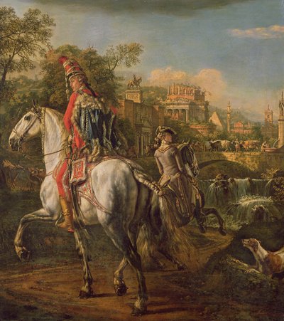 Un ussaro a cavallo, 1773 da Bernardo Bellotto