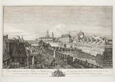 Vista esterna della Porta Italiana delle Mura della Città di Dresda da Bernardo Bellotto