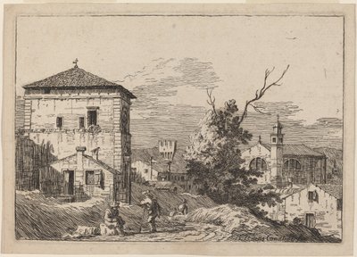 Paesaggio con un albero morto da Bernardo Bellotto