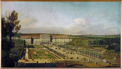 Il castello di Schönbrunn a Vienna, in Austria, visto dai giardini... (olio su tela) da Bernardo Bellotto