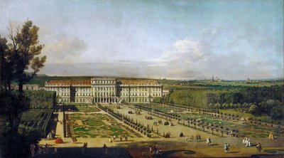 Palazzo di Schönbrunn visto dai giardini, tra il 1758 e il 1761 da Bernardo Bellotto