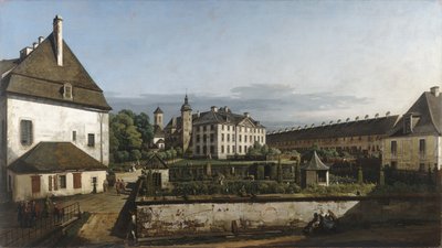 La Fortezza di Königstein: Cortile con la Brunnenhaus da Bernardo Bellotto