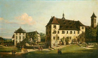 La fortezza di Königstein: cortile con il Magdalenenburg da Bernardo Bellotto