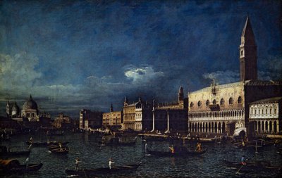 Due vedute veneziane, Canal Grande e Molo verso ovest da Bernardo Bellotto