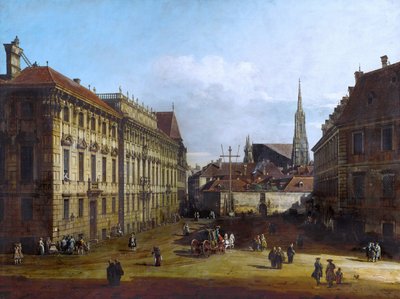 Vienna, la Lobkowitzplatz, tra il 1758 e il 1761 da Bernardo Bellotto