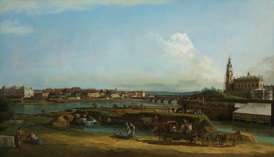 Veduta di Dresda con la Hofkirche a destra da Bernardo Bellotto
