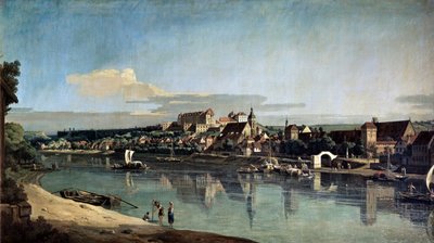 Veduta di Pirna dalla riva destra dell