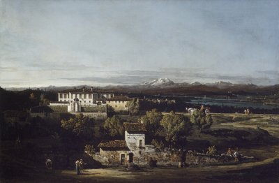 Veduta di Villa Perabò, poi Melzi, a Gazzada da Bernardo Bellotto