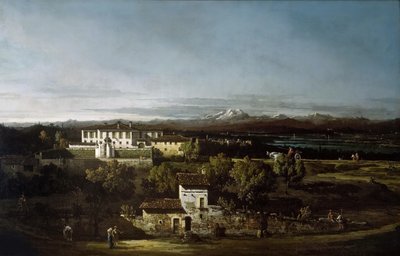 Veduta di Villa Perabò, poi Melzi, a Gazzada da Bernardo Bellotto