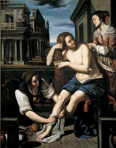 Betsabea al bagno, ca 1637 da Bernardo Cavallino