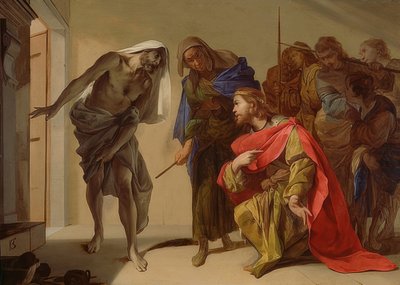 Saul e la strega di Endor da Bernardo Cavallino