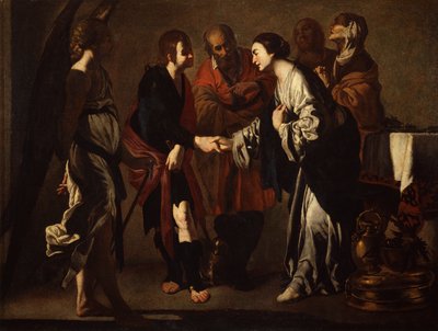 Il fidanzamento di Tobia e Sara da Bernardo Cavallino
