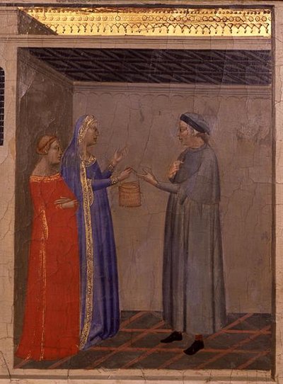 Pannello di predella che raffigura una scena da 