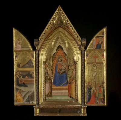 La Vergine e il Bambino in trono con i santi (pannello centrale) (recto) da Bernardo Daddi