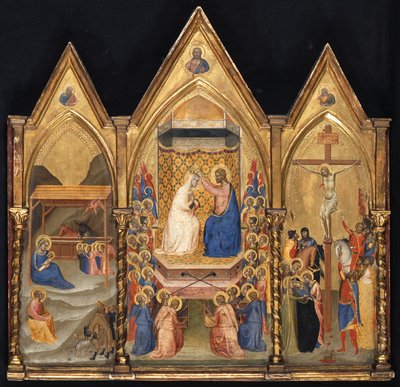 Triptychon (Geburt Christi; Marienkrönung; Kreuzigung) da Bernardo Daddi