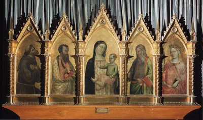 Vergine e bambino con i santi Francesco, Bartolomeo, Giovanni e Caterina d