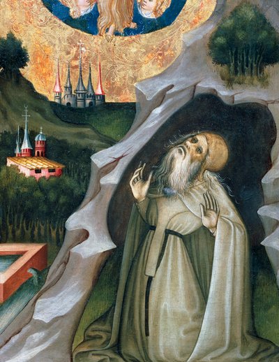 Eremita in estasi, dettaglio dall
