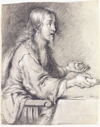 Cristo a Emmaus Presenta il Pane da Bernardo Strozzi