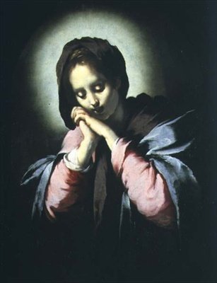 Madonna in adorazione da Bernardo Strozzi