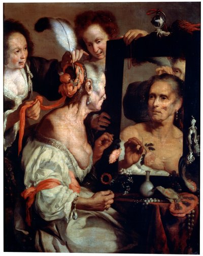 Vecchia civetta Vanitas, dopo il 1630 da Bernardo Strozzi