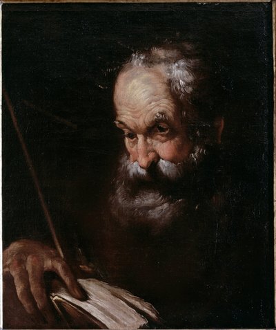 Ritratto di vecchio con un libro da Bernardo Strozzi