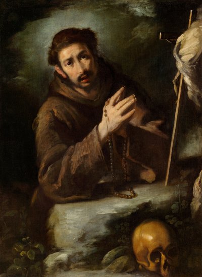 San Francesco in preghiera da Bernardo Strozzi