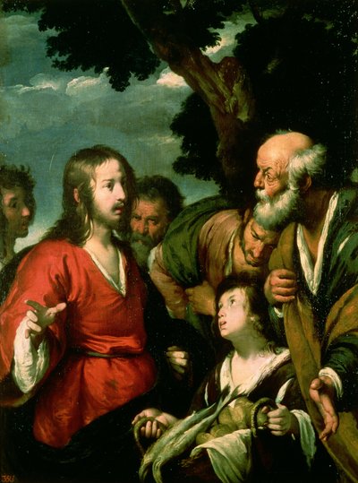 Il miracolo dei pani e dei pesci, c.1630 da Bernardo Strozzi