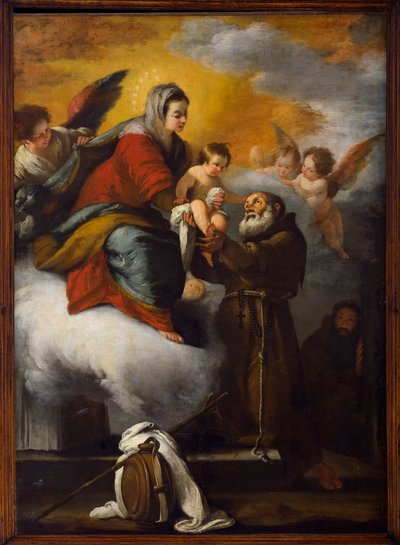 La Vergine dà il Bambino Gesù al Beato Felice da Cantalice da Bernardo Strozzi