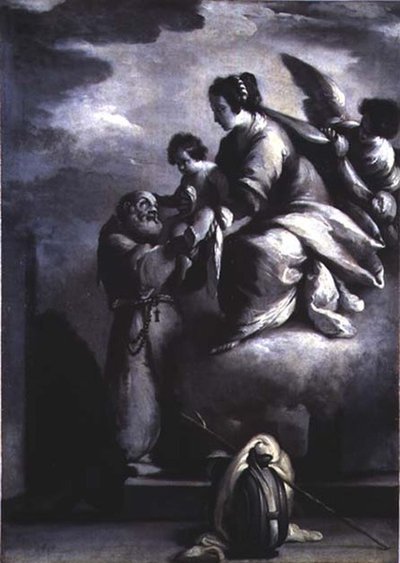 La Vergine porge il Bambino Gesù al Beato Felice da Cantalice da Bernardo Strozzi