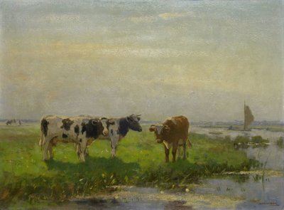 Mucche nel prato da Bernardus Antonie van Beek