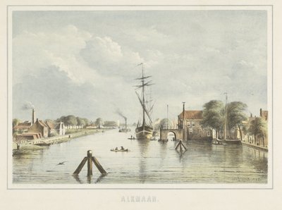 Veduta di Alkmaar dalla Bierkade da Bernardus Gerardus ten Berge