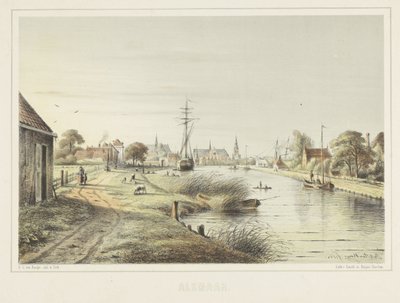Veduta di Alkmaar dal Zeglis da Bernardus Gerardus ten Berge