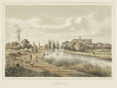 Vista su un fiume vicino ad Alkmaar da Bernardus Gerardus ten Berge