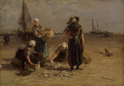 Pescivendole sulla spiaggia da Bernardus Johannes Blommers or Bloomers