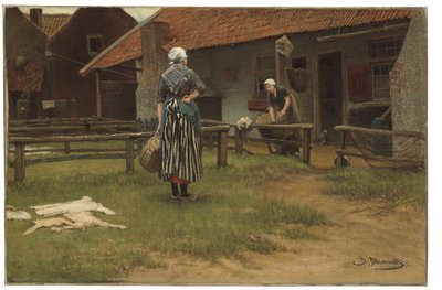 Giorno di bucato da Bernardus Johannes Blommers or Bloomers