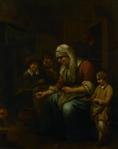 Donna che fa frittelle da Bernardus van Schijndel