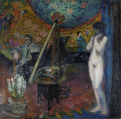 Autoritratto nello studio da Bernhard Dorotheus Folkestad