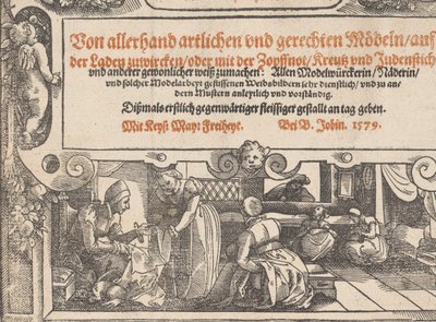 Pagina del titolo di Neu künstlich Modelbuch, 1598 da Bernhard Jobin