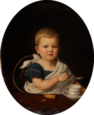 Tedesco: Ritratto di un bambino a colazione da Bernhard Reinhold