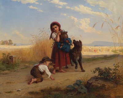 Bambini in cammino verso il campo di raccolta da Bernhard Reinhold