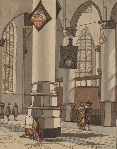 Interno di una chiesa da Bernhard Schreuder