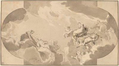 Decorazione del soffitto da Bernhard Schreuder after Jacob de Wit