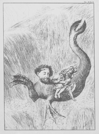 Divina Commedia di Dante, Inferno, Tavola XXIX (litografia) da Bernhard Schuler