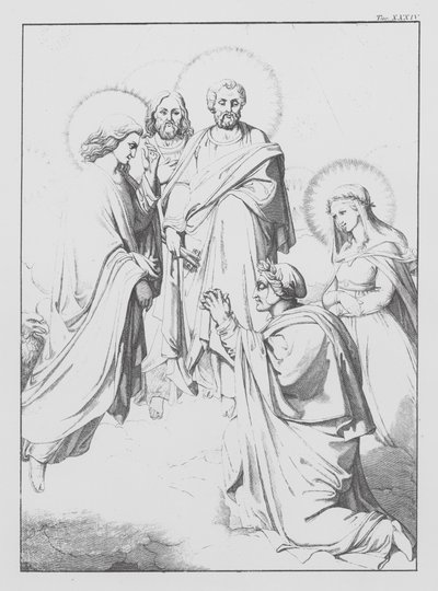 Divina Commedia di Dante, Paradiso, Tavola XXXIV (litografia) da Bernhard Schuler