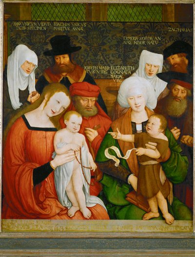Die Heilige Sippe (dipinto su tavola) da Bernhard Strigel