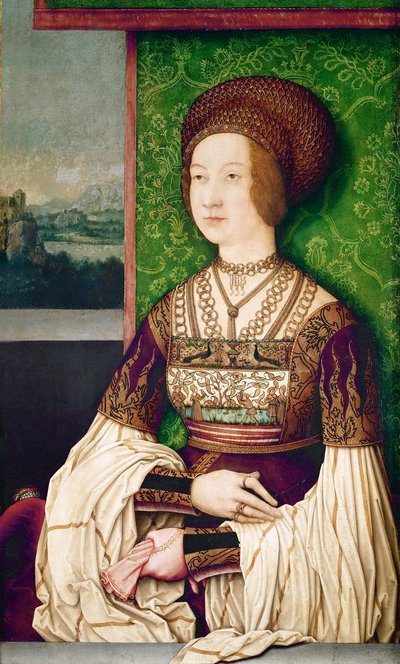 Ritratto di Bianca Maria Sforza, seconda moglie di Massimiliano I, Imperatore del Sacro Romano Impero da Bernhard Strigel
