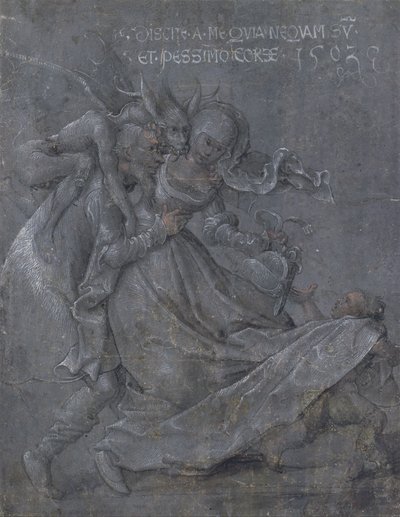 Coppia di amanti con il Diavolo e Cupido da Bernhard Strigel