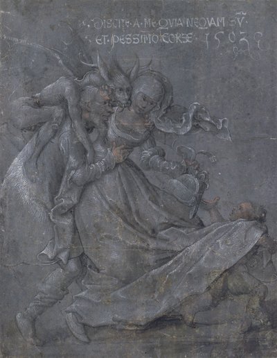 Coppia di amanti con il Diavolo e Cupido, 1503 da Bernhard Strigel