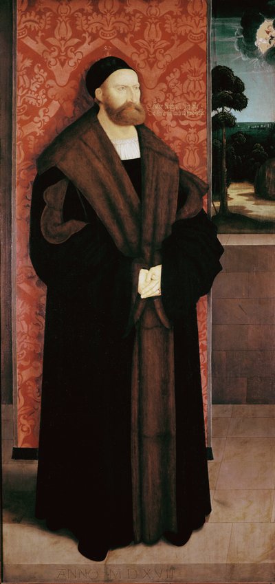 Ritratto di Conrad Rehlinger e dei suoi figli (dettaglio) da Bernhard Strigel