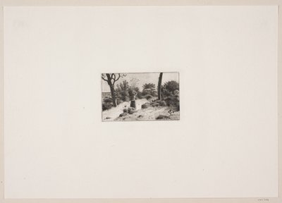 Paesaggio con una donna che porta un cesto. Parte da Kullen da Bernhard Ulrik Middelboe